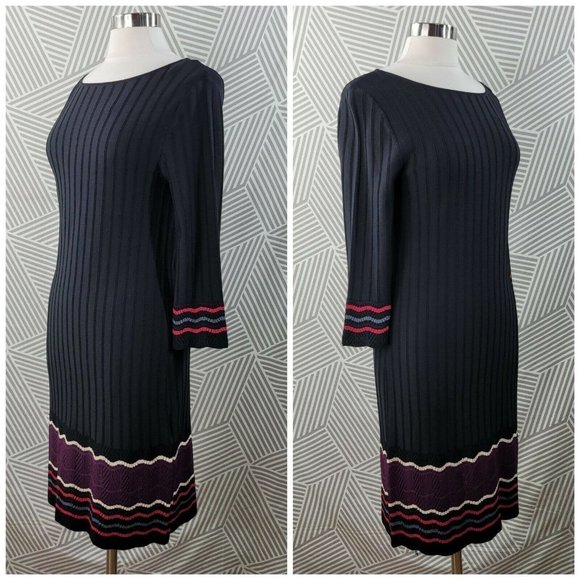 Nine West Dress size Medium Rib Knit Stretch Knee - Picture 3 of 6